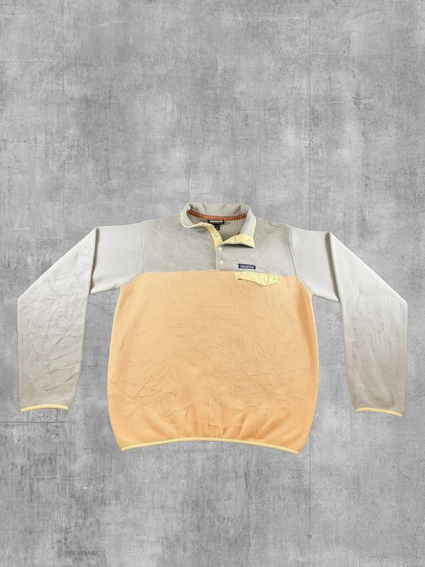 Patagonia Synchilla Snap-T fleece vest beige heren maat L fleecevest fleecejack vintage