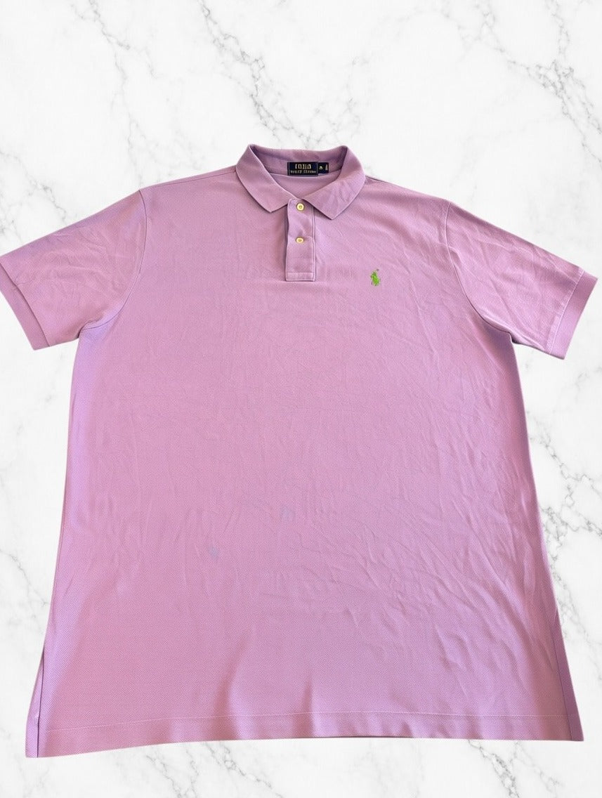 Paarse Ralph Lauren Piqué-Polo (Heren Poloshirt / Pikeshirt), Maat XL