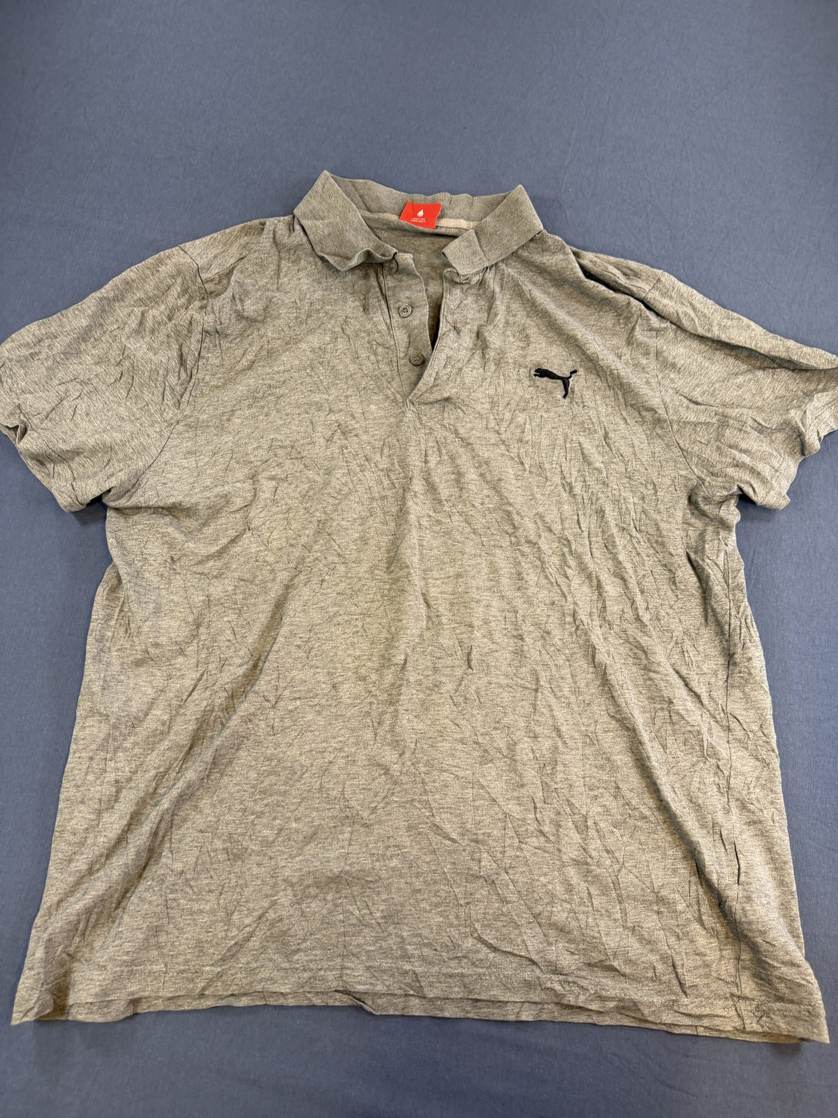 Puma polo grijs gemêleerd maat XL