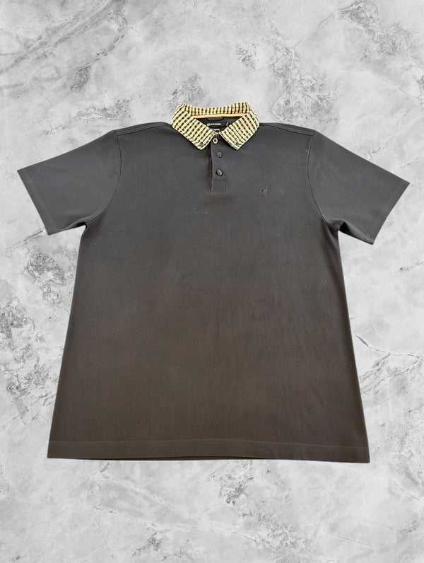 Blauw Kangol poloshirt (polo) maat XL – British Tradition met geruite kraag