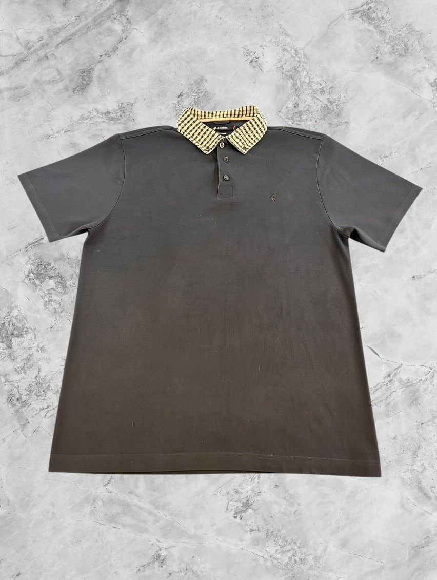 Blauw Kangol poloshirt (polo) maat XL – British Tradition met geruite kraag