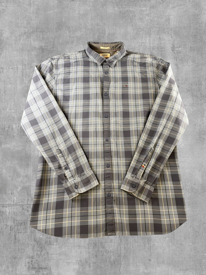 Tommy Jeans Blouse blauw geruit