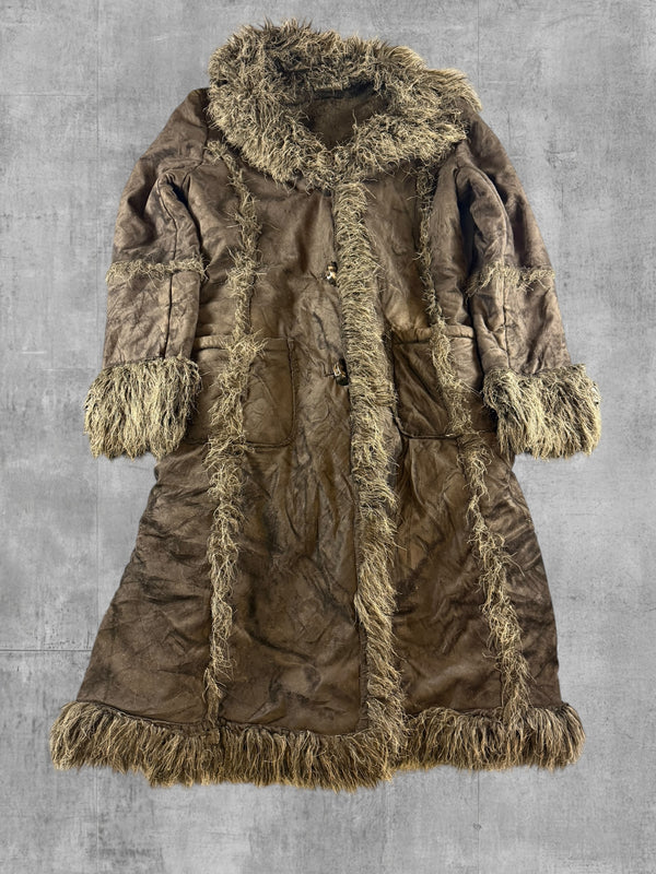 Vintage Dressing Afghaanse jas zwart dames maat L