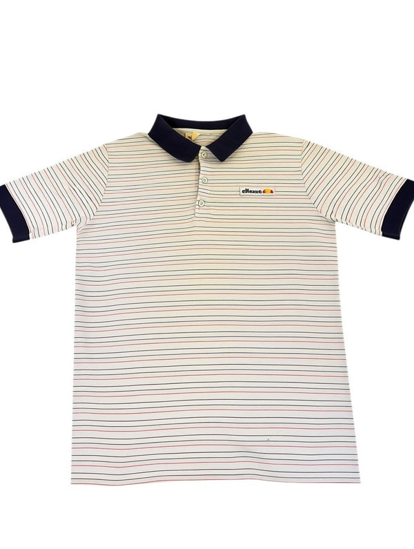 Wit gestreepte Ellesse tennispolo (sportshirt), maat S