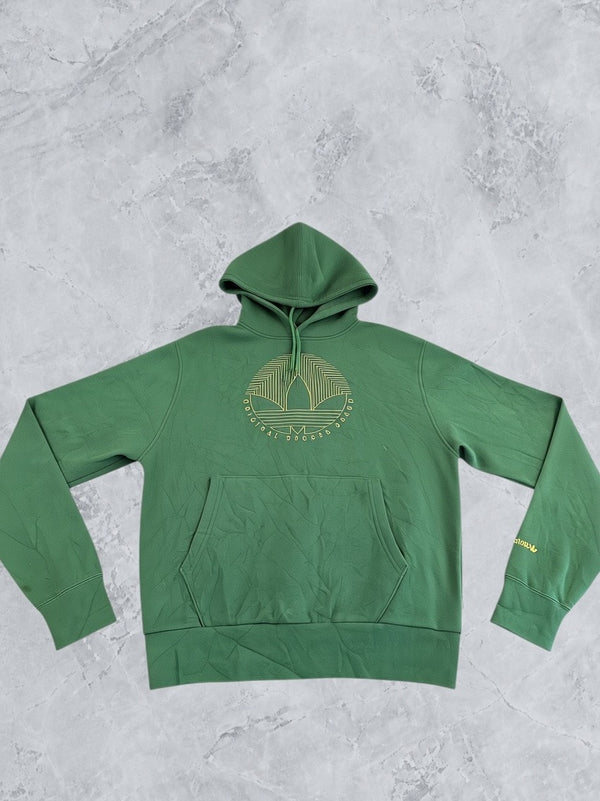Groene adidas hoodie (capuchontrui) met Trefoil-print, maat S