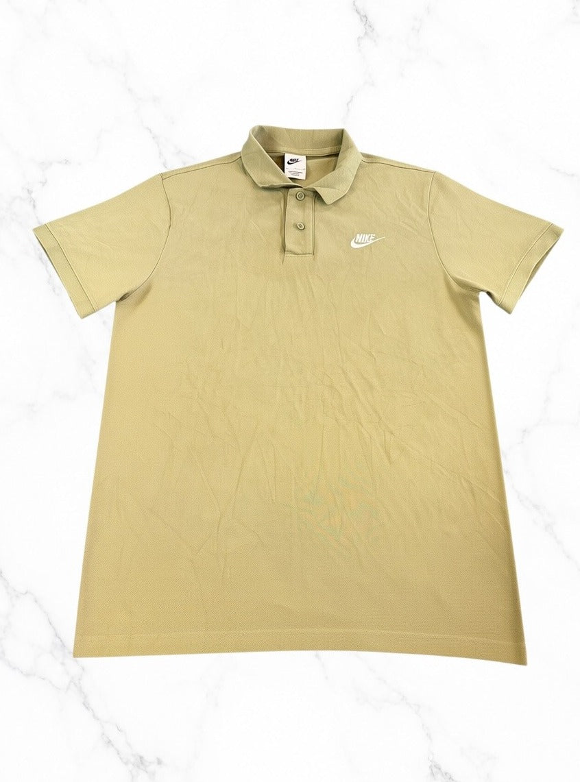 Groene Nike piqué polo maat M (poloshirt heren)