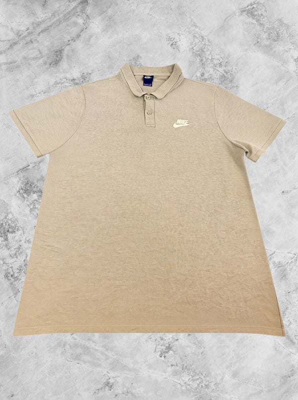 Grijze Nike polo (piquéshirt / poloshirt) maat XXL met geborduurde swoosh