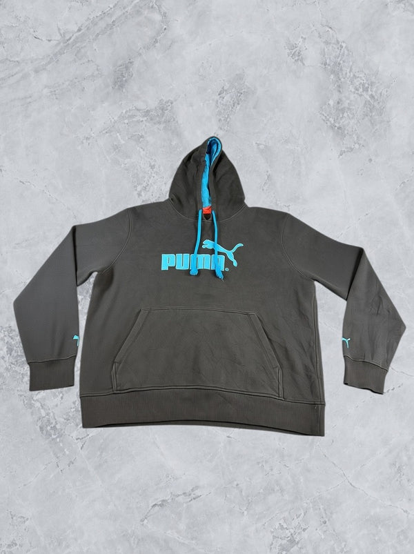 Blauwe Puma hoodie (capuchontrui) met geborduurd logo – heren maat L