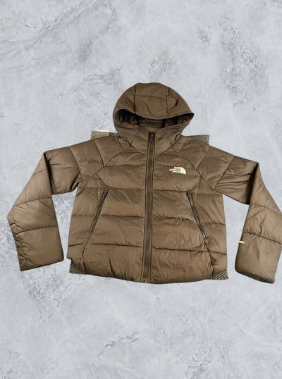 Zwarte The North Face winterjas (gewatteerde donsjas / puffer) met capuchon – maat S