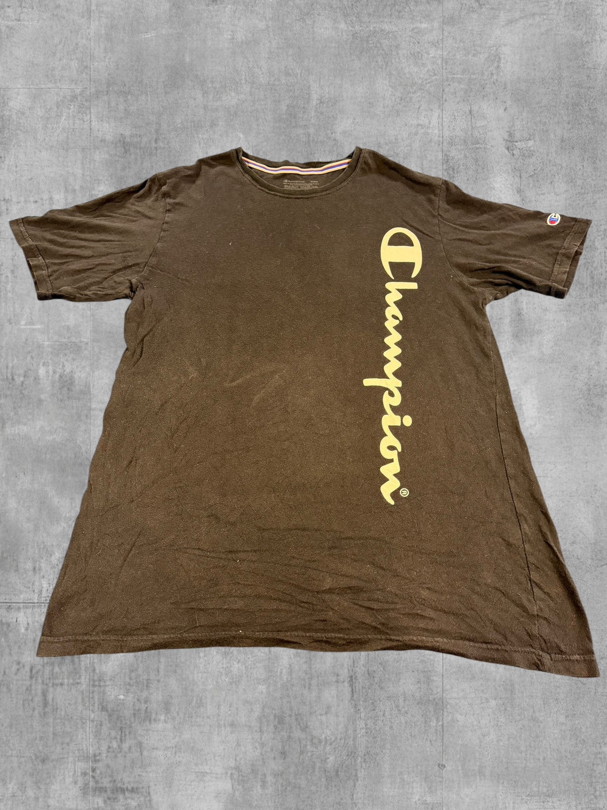 Champion t-shirt zwart print heren maat XL katoen shirt tee