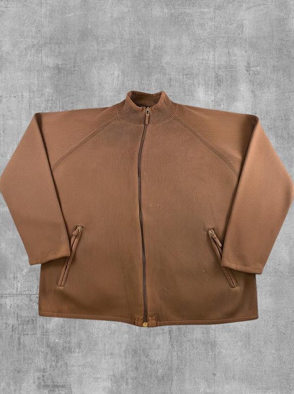 Bruin gebreide cardigan van Benjamin (herenvest / knoopvest)
