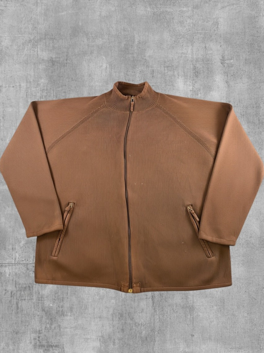 Bruin gebreide cardigan van Benjamin (herenvest / knoopvest)