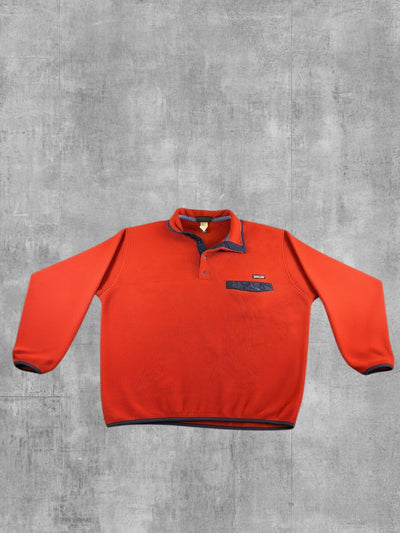 Patagonia Synchilla Snap-T trui rood heren maat L sweater sweatshirt pullover hoodie