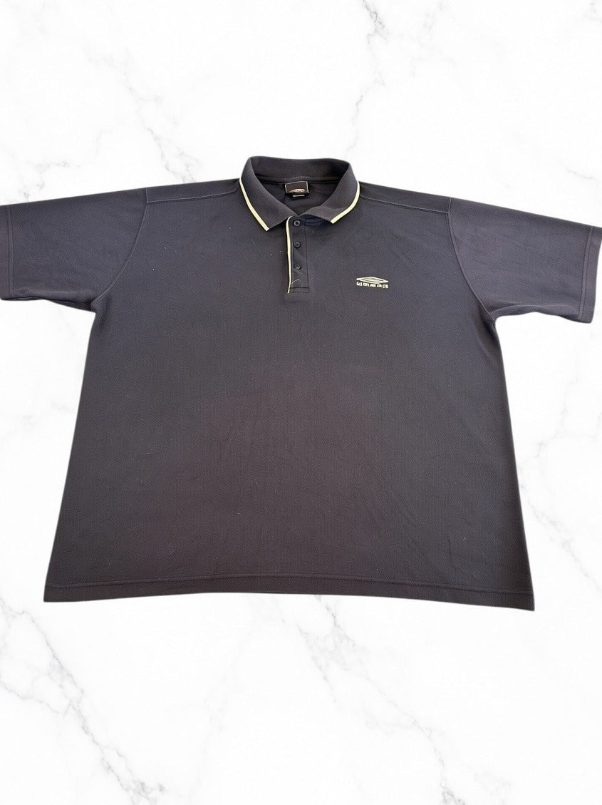 Blauw vintage poloshirt van Umbro, maat XL (piquépolo / terrace polo)