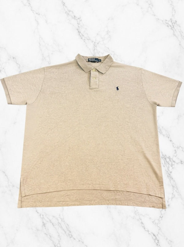 Heren poloshirt Ralph Lauren grijs melange (piquéshirt), maat XL