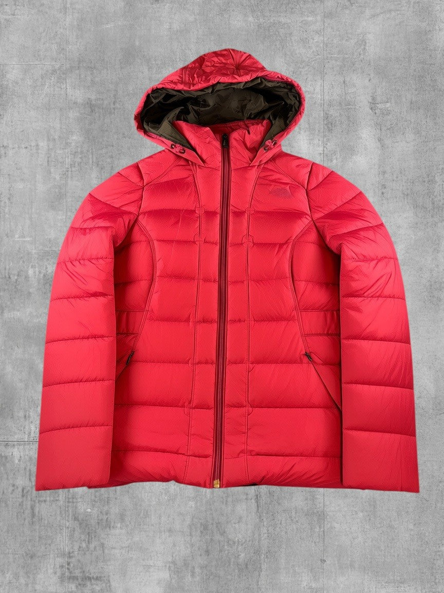 The North Face pufferjas roze maat S capuchon
