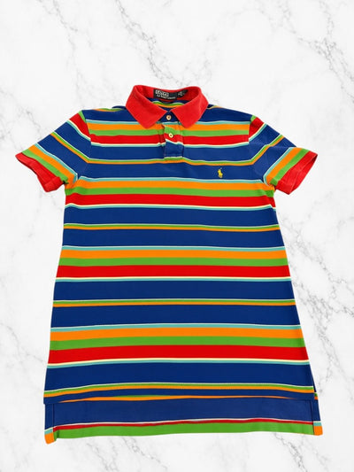 Polo Ralph Lauren poloshirt meerkleurig gestreept maat S Custom Fit