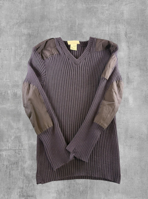 Blauwe Woolly Pully wollen trui heren maat XL (v-halspullover/vest)
