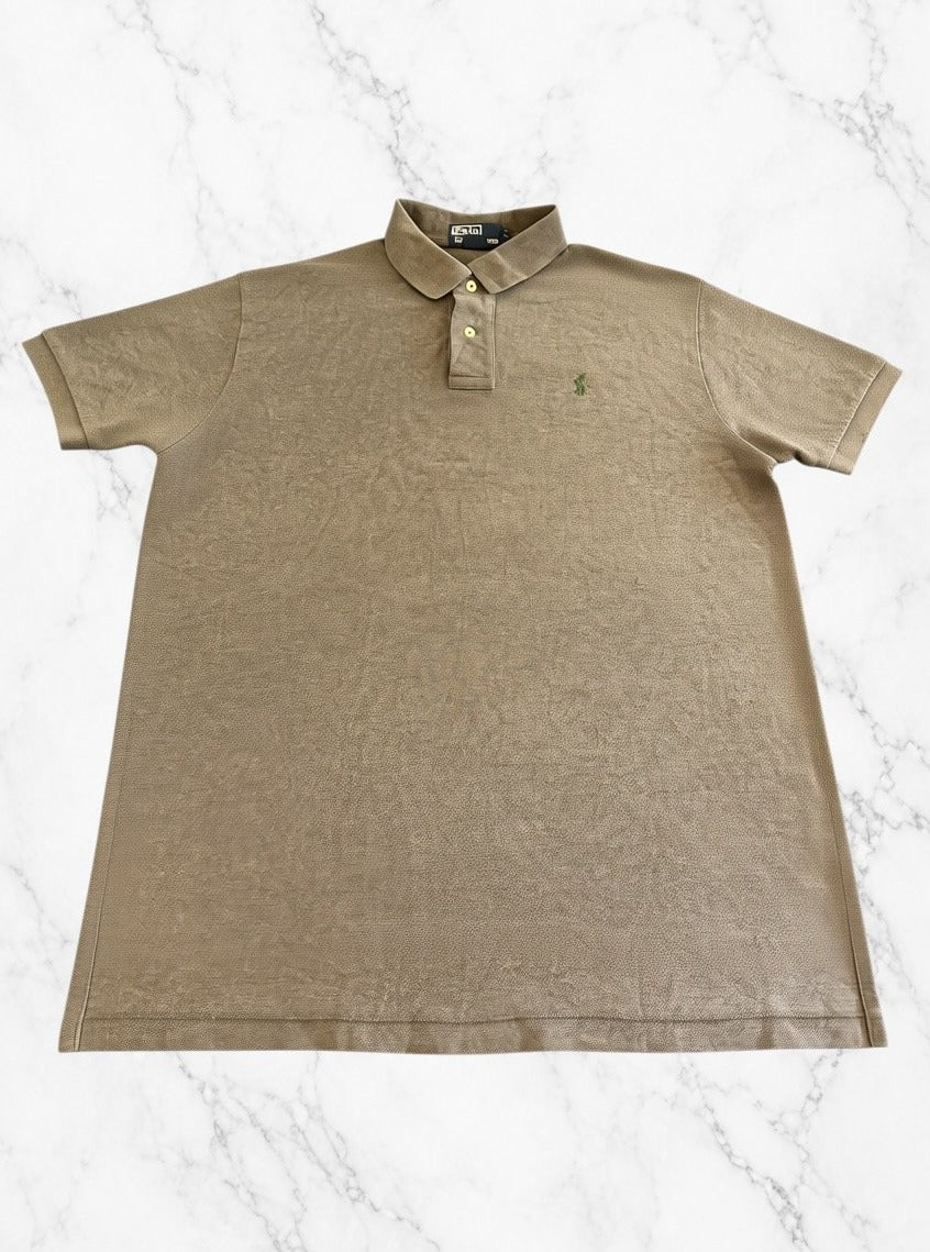 Grijs Polohemd (Polo Ralph Lauren Piquéshirt), Heren Maat L