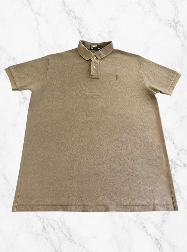 Grijs Polohemd (Polo Ralph Lauren Piquéshirt), Heren Maat L