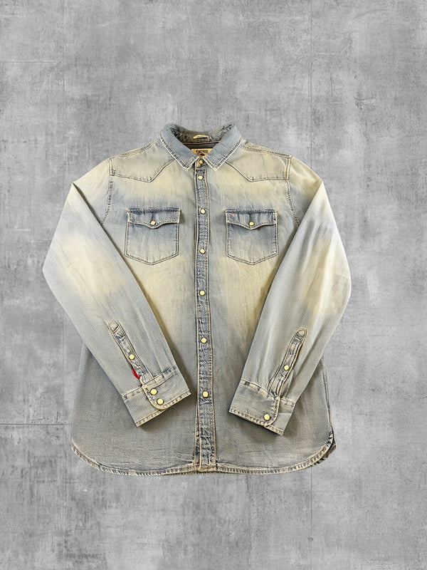 Tommy Jeans Spijkerblouse blauw