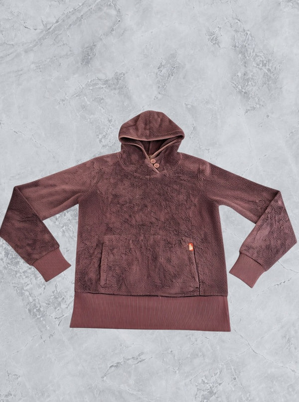 Paarse sherpa fleecetrui (fleecehoodie/fleecevest) The North Face - maat M