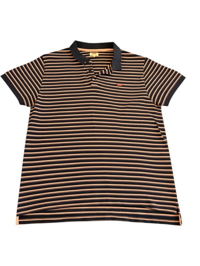 Marine-zalm gestreept Levi's shirt (poloshirt), maat L