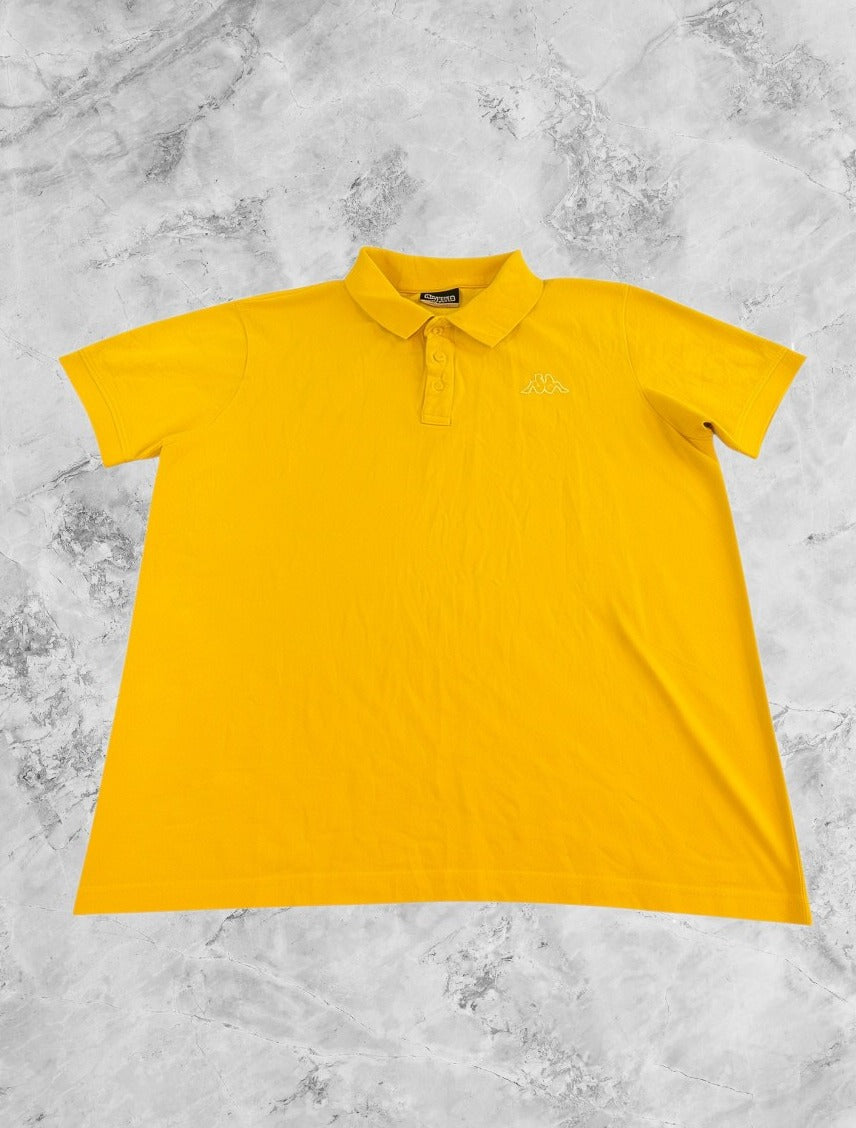 Geel Kappa polo (piqué poloshirt) heren, maat L