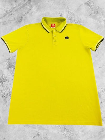 Geel Kappa poloshirt (sportshirt / polo), maat XL, piqué katoen