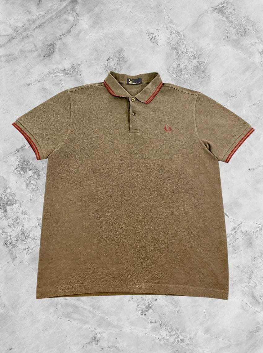 Grijze Fred Perry polo maat L (poloshirt / tennisshirt), Twin Tipped M3600