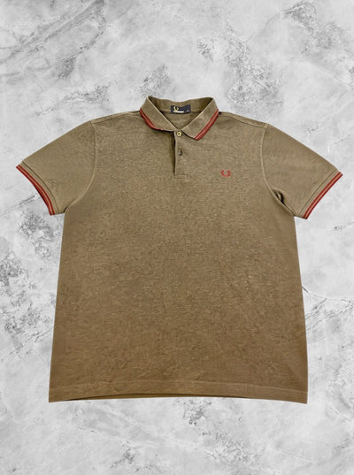 Grijze Fred Perry polo maat L (poloshirt / tennisshirt), Twin Tipped M3600