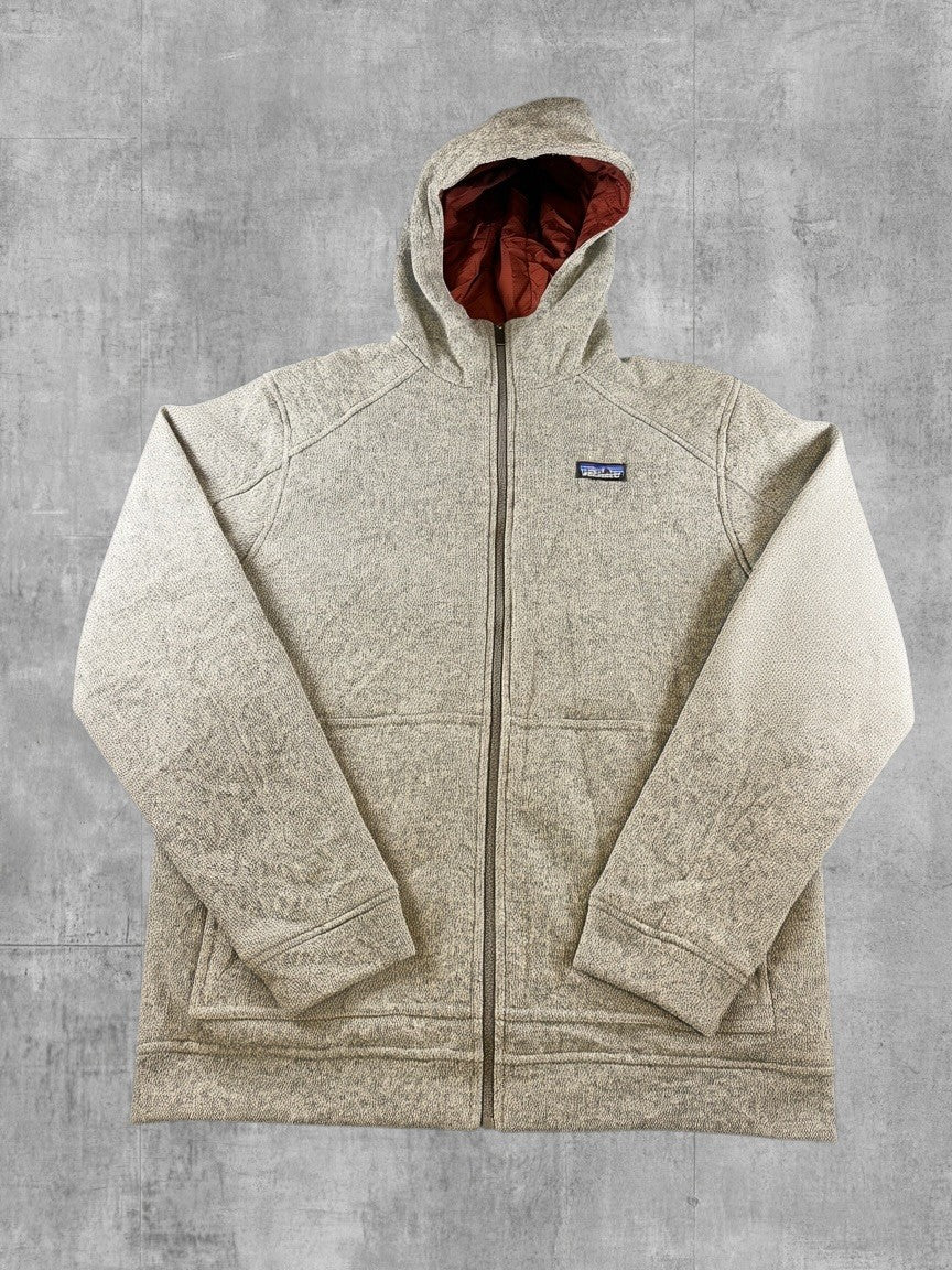 Patagonia jas grijs gemêleerd heren maat L fleecevest fleecejack
