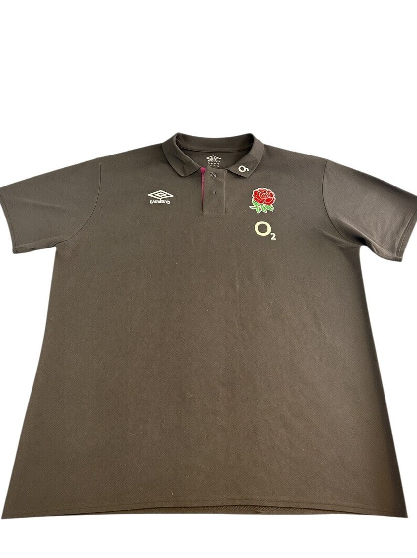 Zwart Umbro rugbypolo (England RFU supportersshirt), maat 4XL