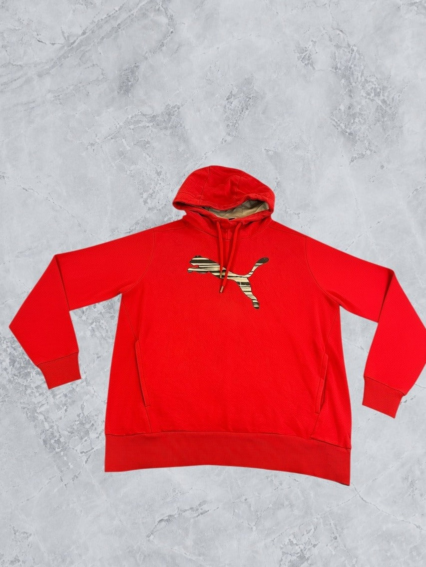 Rood Puma sweatshirt met logo (hoodie/trui), maat M