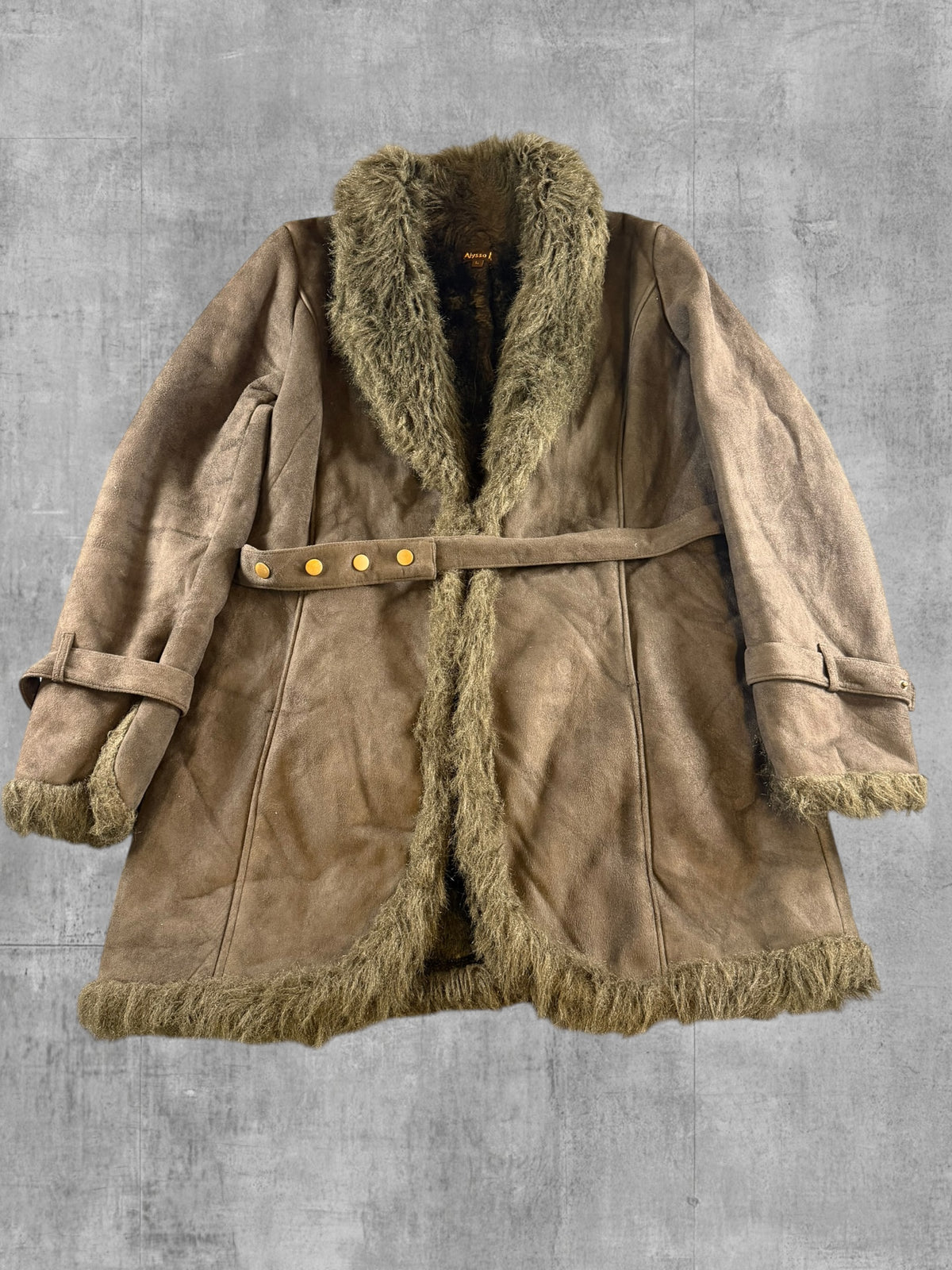 Vintage Dressing Afghaanse jas zwart dames maat L