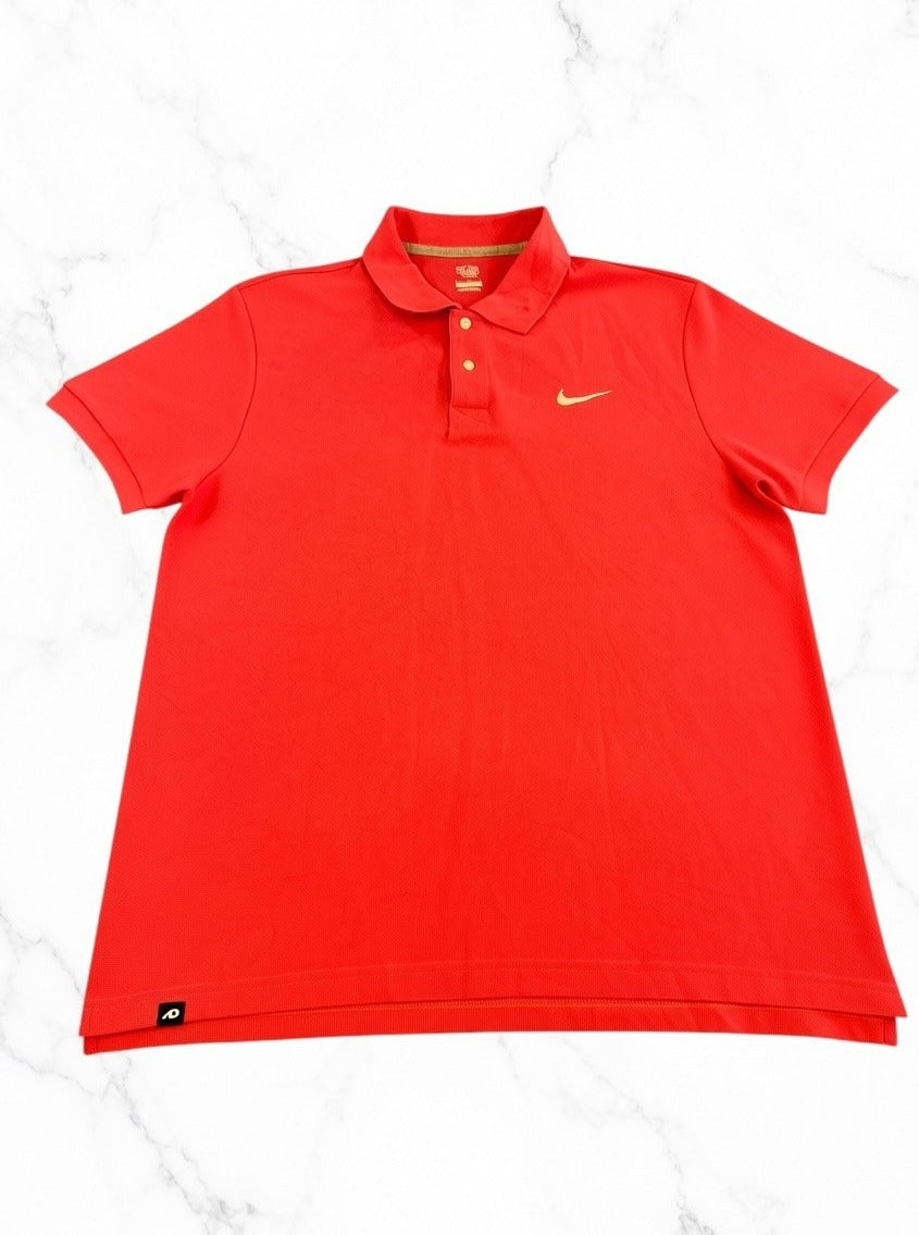 Grijze Nike polo piqué (poloshirt), maat L - Athletic Dept