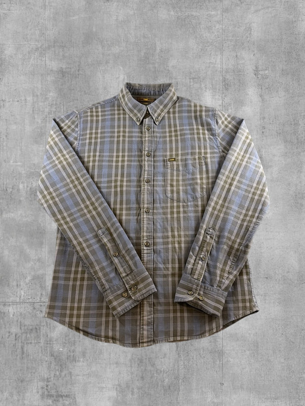 Lee Blouse blauw geruit