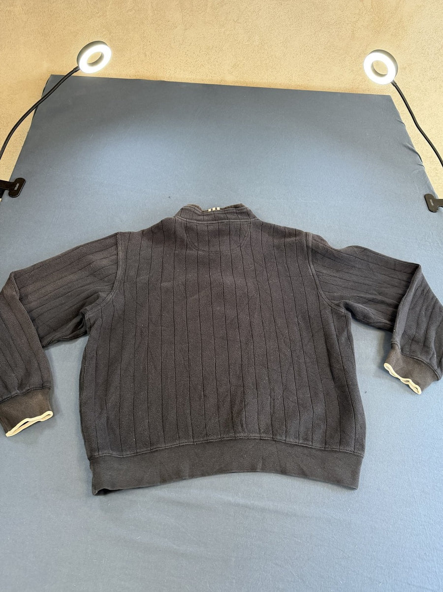 Zwarte adidas sweater met ritskraag (quarter-zip / ritstrui), maat S