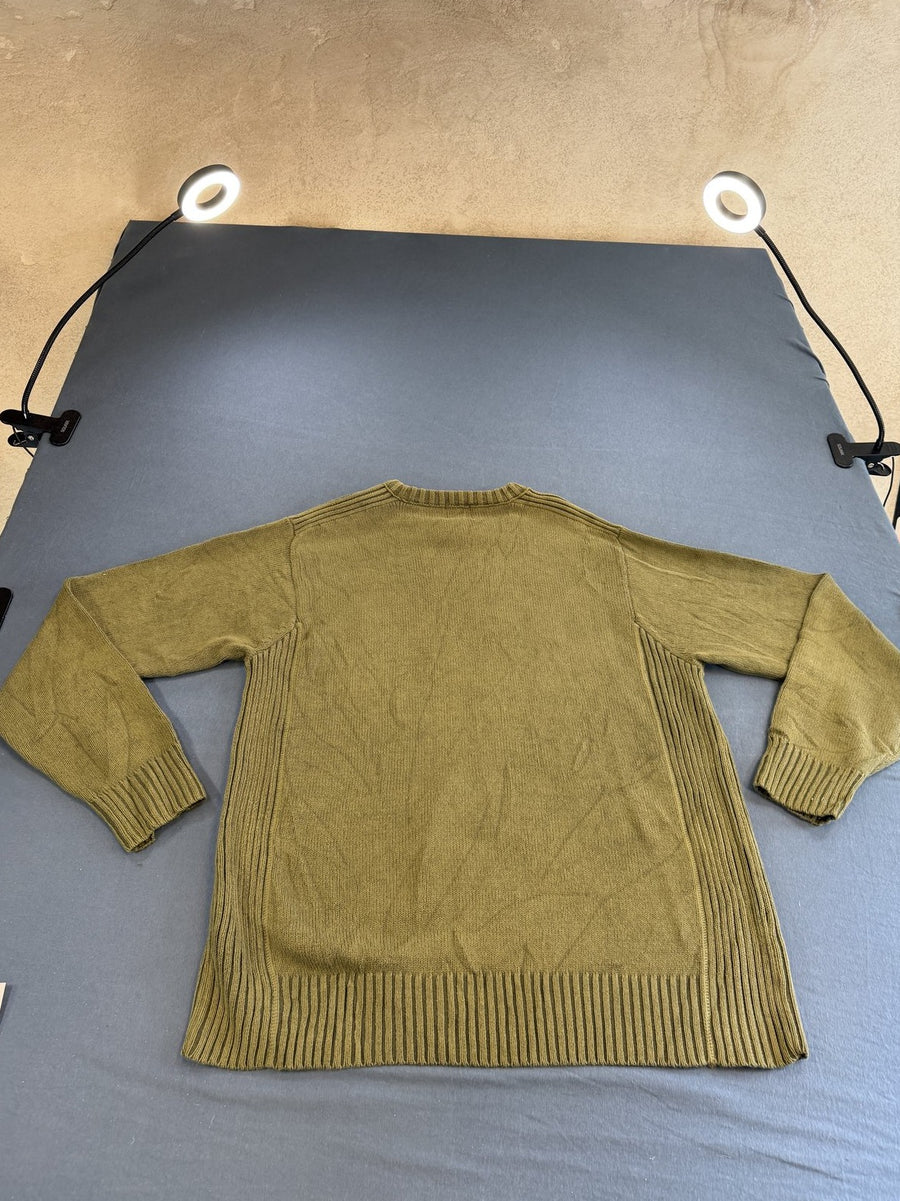 Groene Timberland sweater (trui) met geborduurd boomlogo – maat M