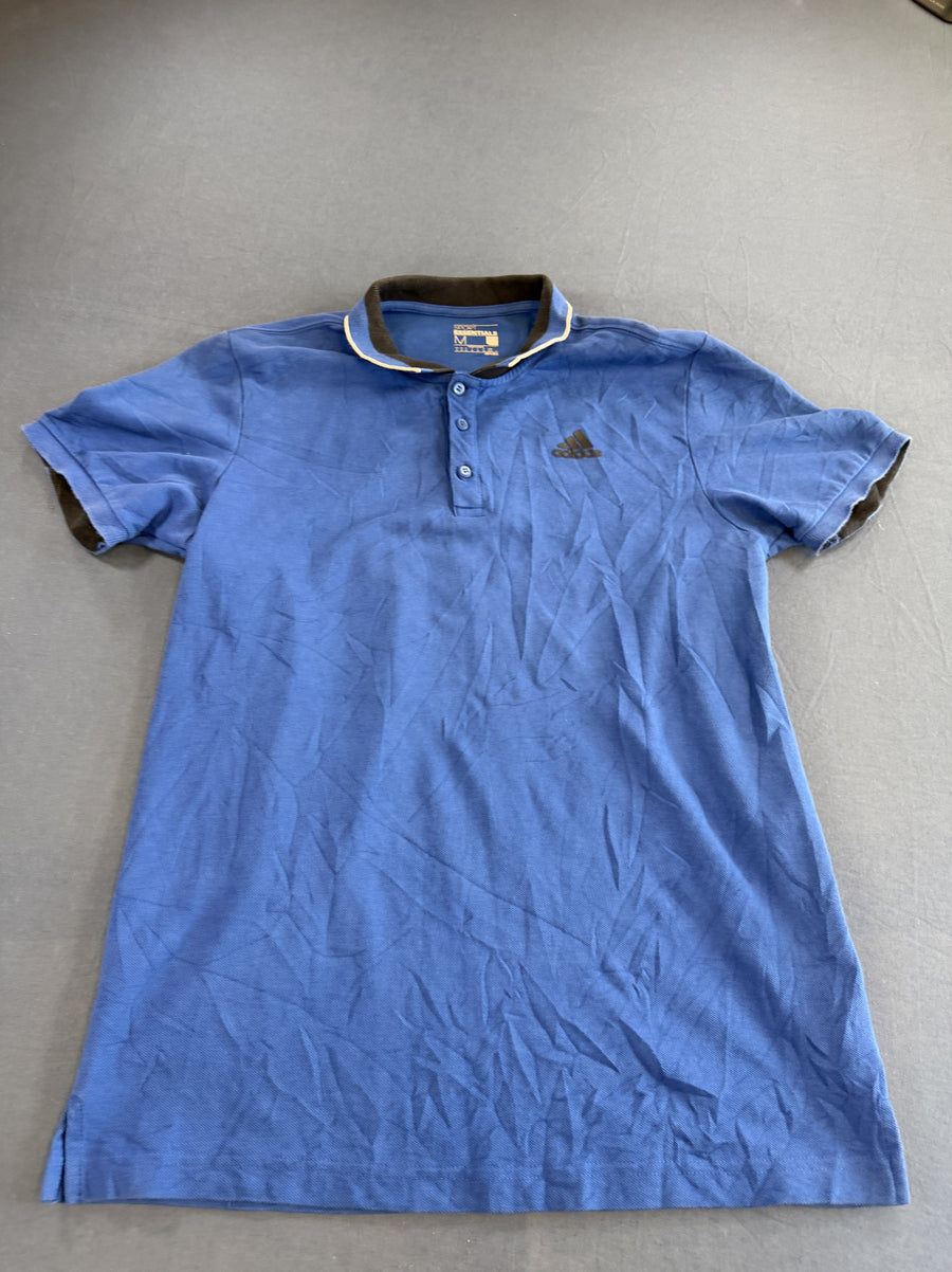 Blauwe adidas polo (sportshirt), maat M