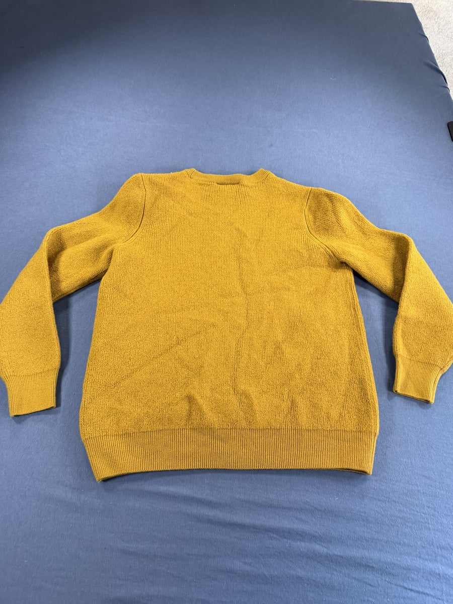Okergeel Lacoste pullover (trui) maat XL met raglanmouw