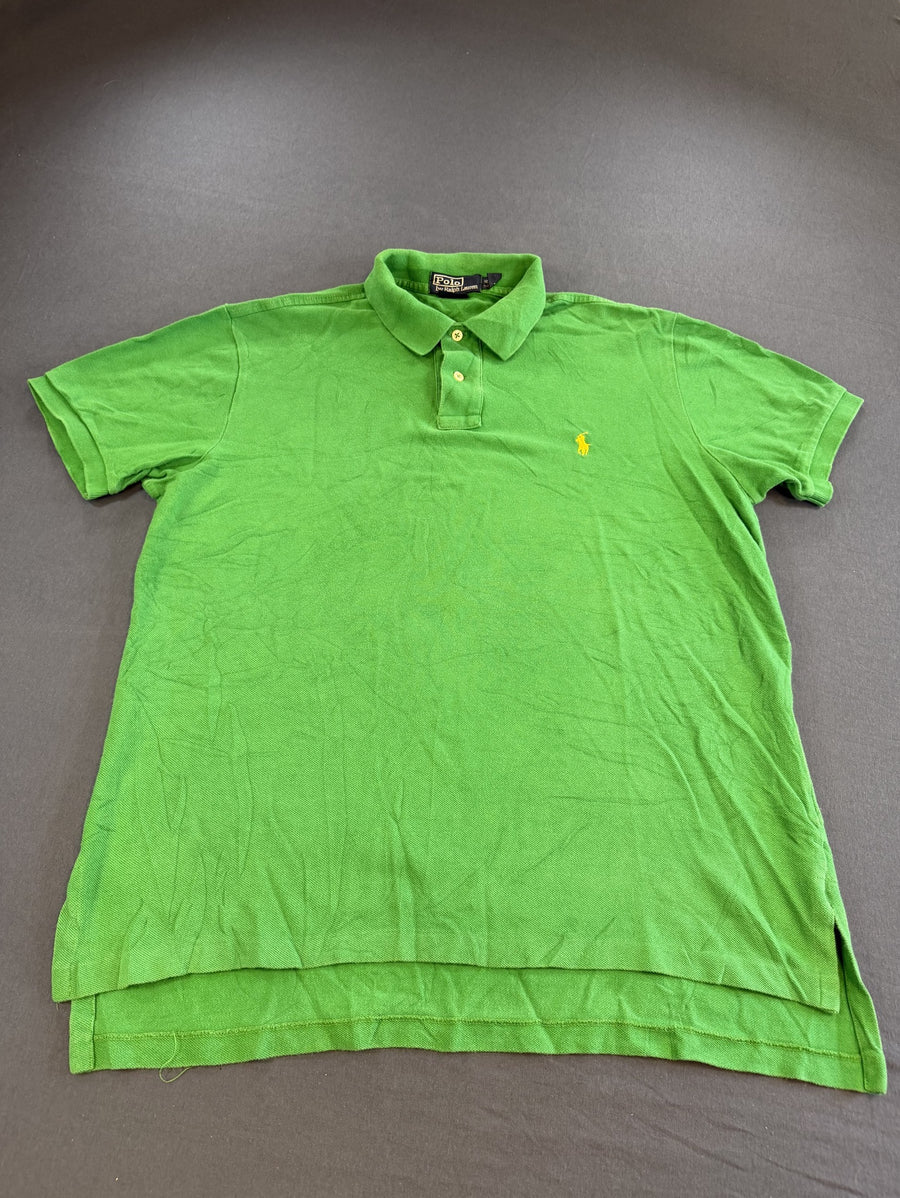 Groen Polo Ralph Lauren Poloshirt – Vintage Heren Maat L (Piquéshirt / Golfshirt)