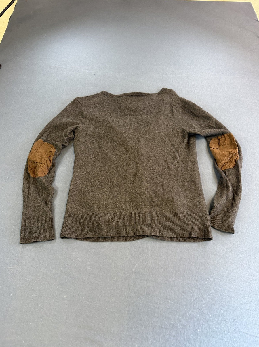 Grijs Timberland vest met suède elleboogstukken (cardigan / fleecevest), maat M