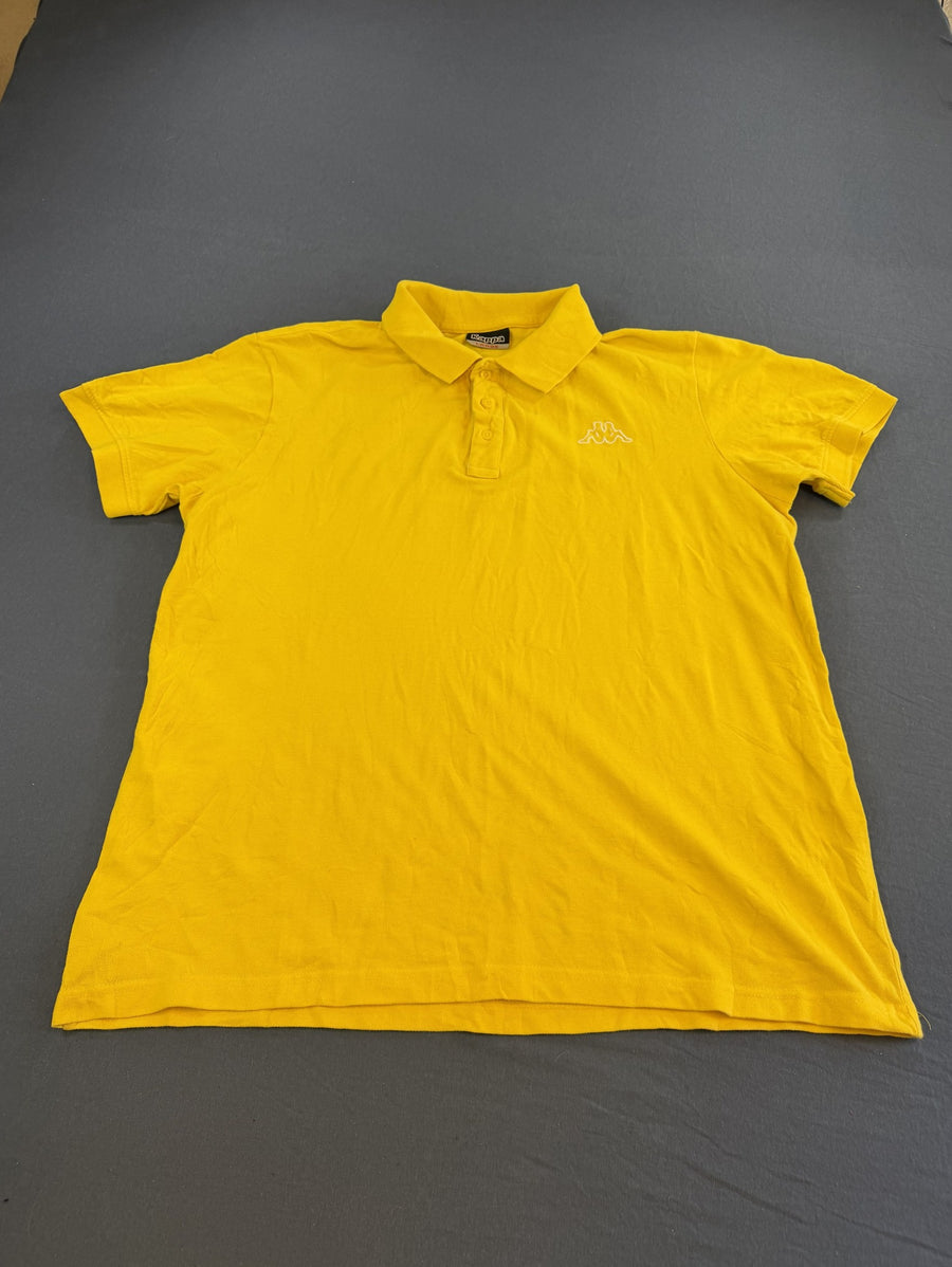 Geel Kappa polo (piqué poloshirt) heren, maat L