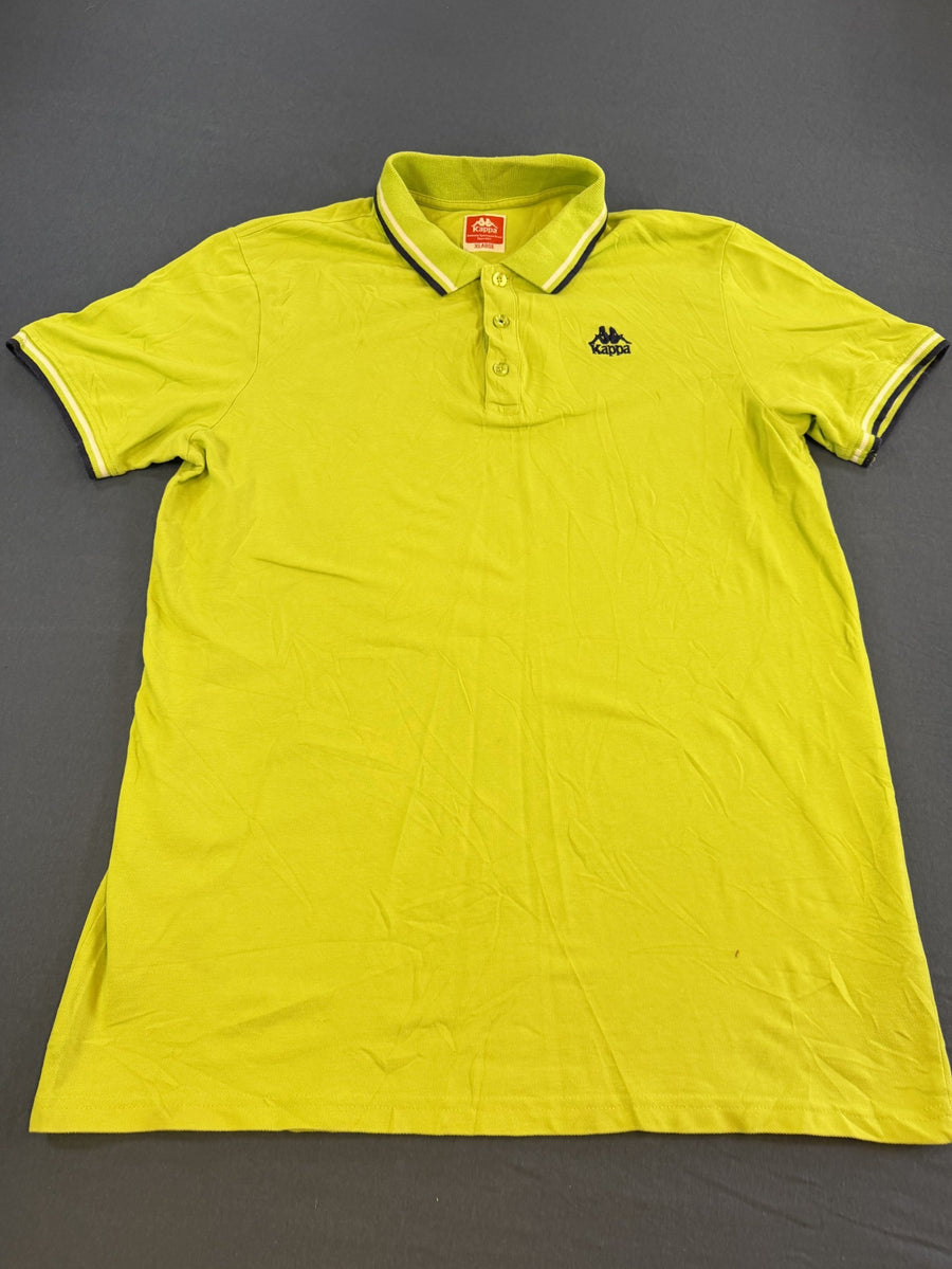 Geel Kappa poloshirt (sportshirt / polo), maat XL, piqué katoen