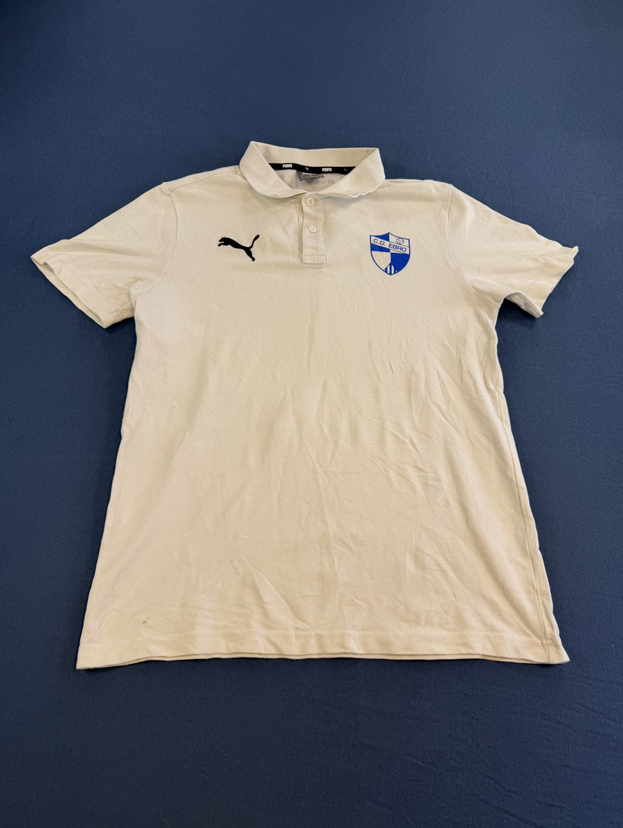 Wit Puma poloshirt maat S (teamshirt / voetbalpolo) C.D. Ebro