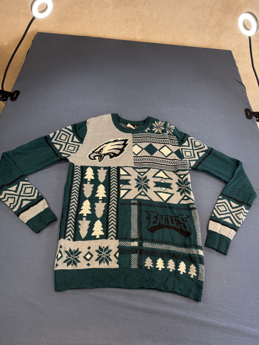 Groene Philadelphia Eagles kersttrui van NFL - heren maat M (christmas sweater / foute kersttrui)