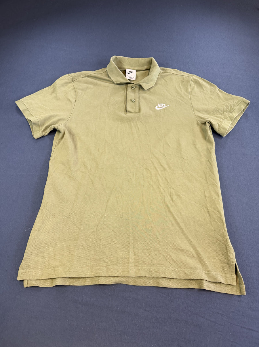 Groene Nike piqué polo maat M (poloshirt heren)