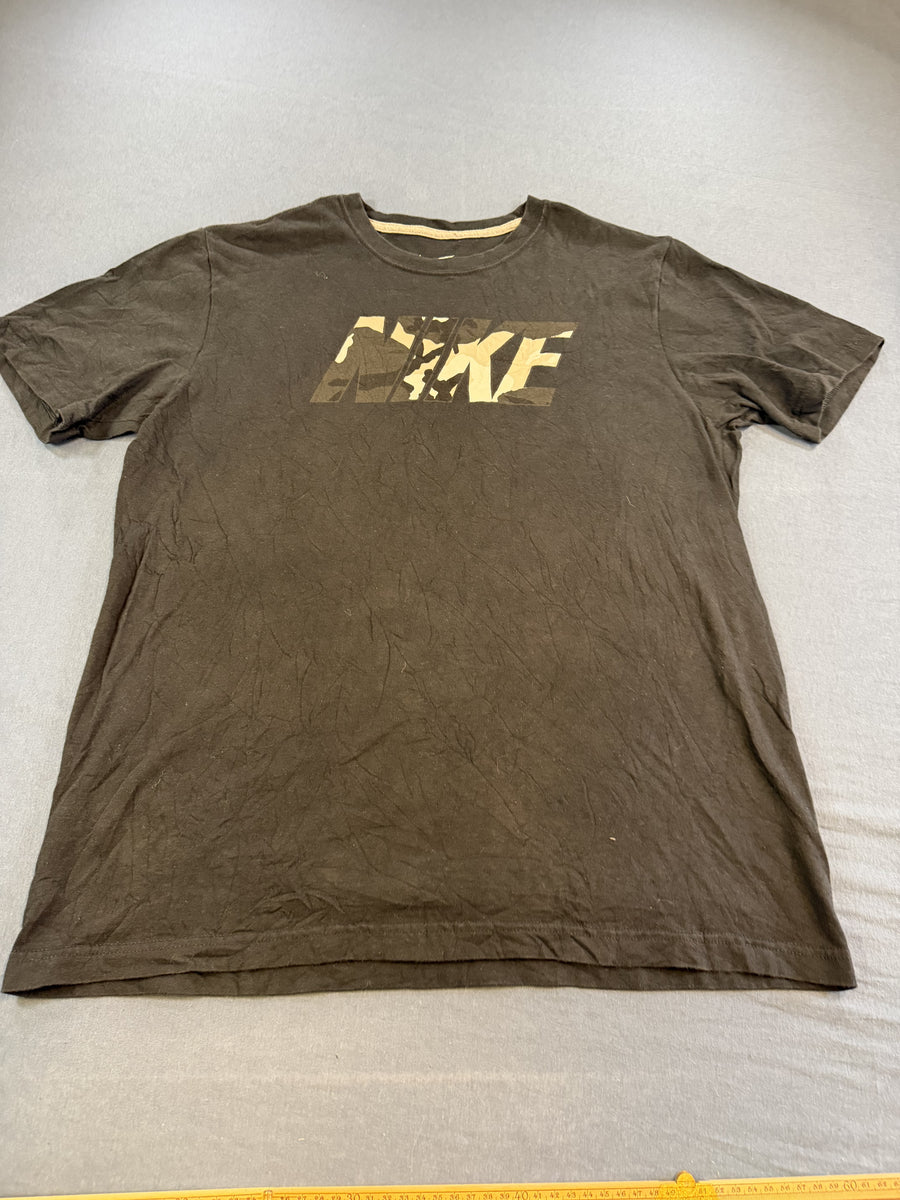 Zwart Nike T-shirt, maat L (basic shirt / tee), zachte katoen met NIKE-print