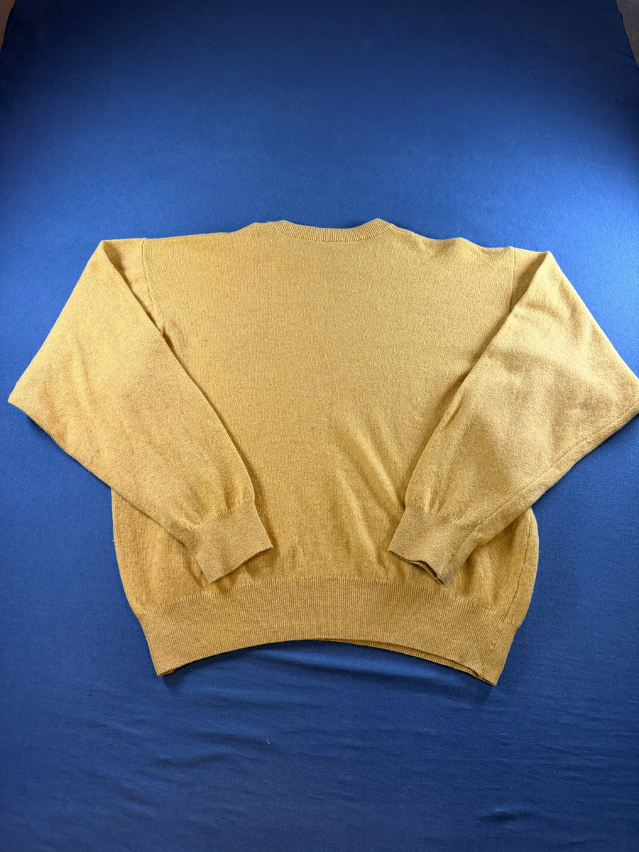 Lacoste trui geel heren maat XXL sweater pullover gebreid vintage